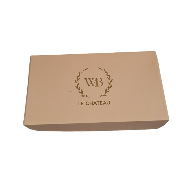 Le Chateau WB High Heel Strappy Sparkly Crystal Nude Satin Sandals size 7 37 - Picture 6 of 7